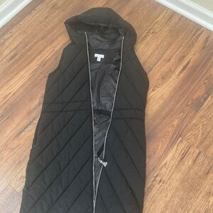 Calvin Klein long hooded vest size xs NWT